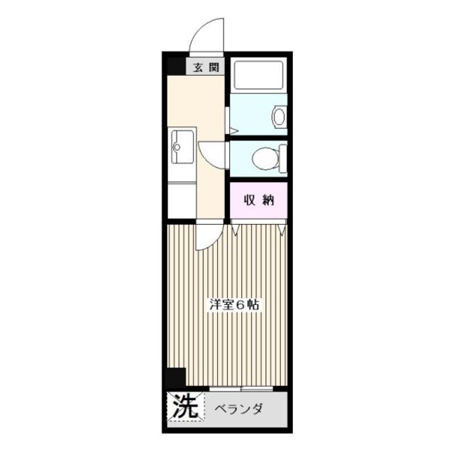 ノースフィールド田中(1K/3階)の間取り写真
