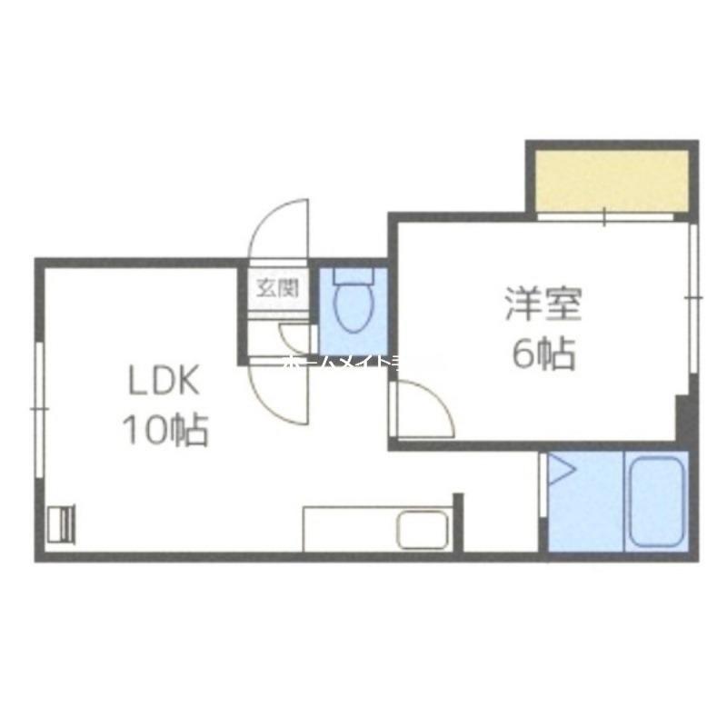 富丘ガーデンヒルズ(1LDK/2階)の間取り写真