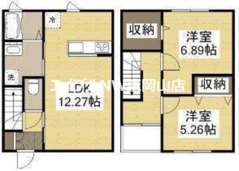 ルミエール(2LDK/1階)の間取り写真