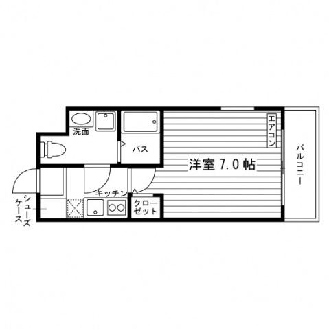 カミレ新百合ヶ丘(1K/3階)の間取り写真