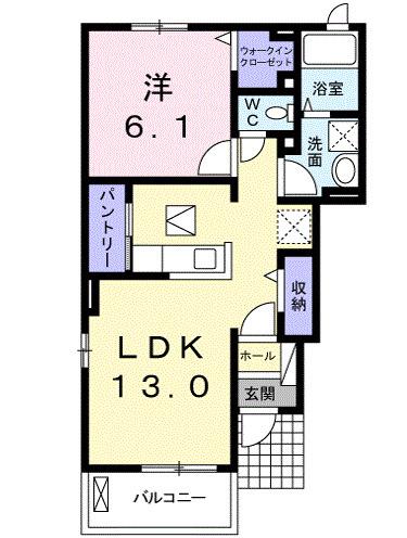 Y・T HOUSE(1LDK/1階)の間取り写真
