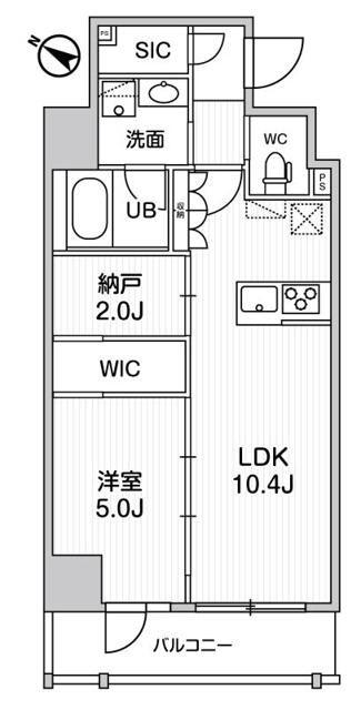ステージグランデ日本橋人形町(1LDK/3階)の間取り写真