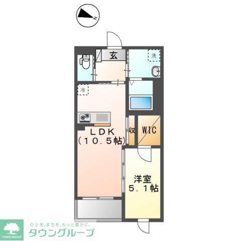 ヴィラ アルブル(1LDK/2階)の間取り写真