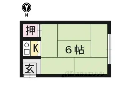 吉村アパート(ワンルーム/2階)の間取り写真