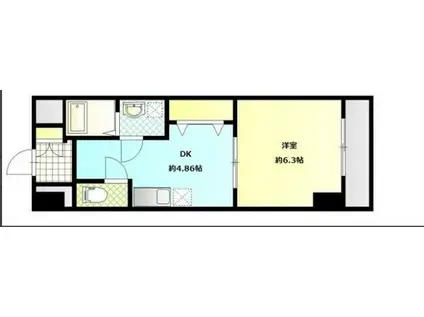 イマサモルゲン壱番館(1DK/1階)の間取り写真