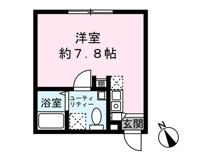 FORTUNA堀切(ワンルーム/2階)の間取り写真