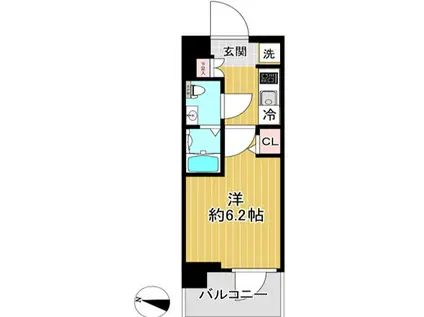 SHOKEN RESIDENCE亀有(1K/14階)の間取り写真