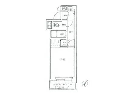 ライオンズマンション西新オレンジ通(ワンルーム/9階)の間取り写真