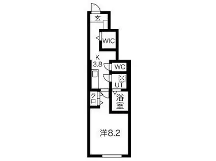 JR東北本線 北上駅 徒歩43分 2階建 築3年(1K/1階)の間取り写真