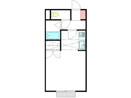 メイクハウス(ワンルーム/1階)の間取り写真