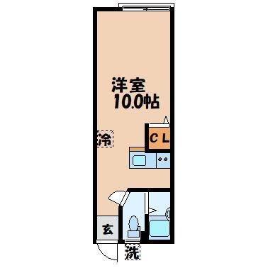 SUNハイツ泉(1K/1階)の間取り写真
