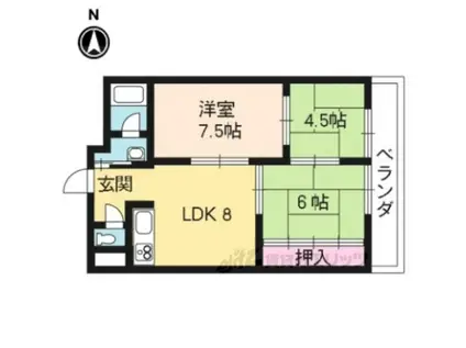 SAKIZOVILLA烏丸四条(3LDK/3階)の間取り写真