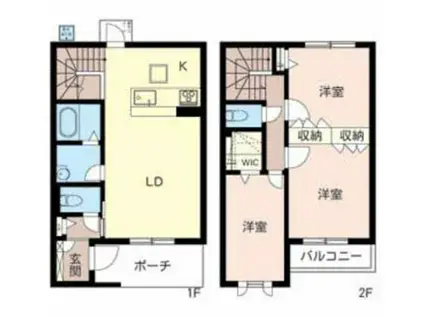 アマービレ泉ヶ丘(3LDK/1階)の間取り写真