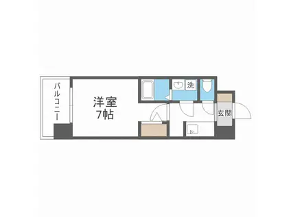 S-RESIDENCE大阪同心(1K/12階)の間取り写真
