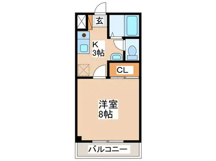 ダイヤモンドハイム(1K/3階)の間取り写真