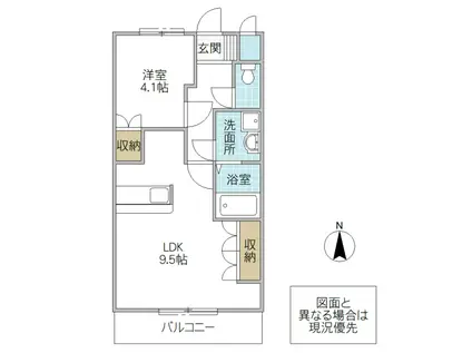 WINGROAD II(1LDK/1階)の間取り写真
