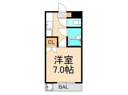 カーサビアンカ北綾瀬(1K/3階)の間取り写真