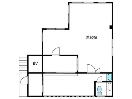 K・M・Cビル(ワンルーム/3階)の間取り写真