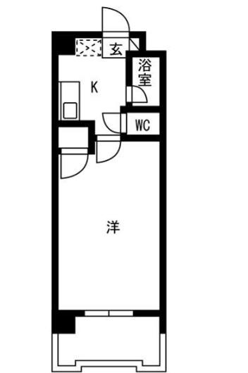 ピュアグリーン高社(1K/3階)の間取り写真