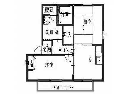 グランシードA・B・C・D・E(2K/2階)の間取り写真