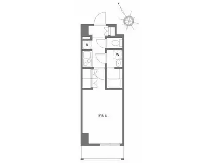 AZEST堀切菖蒲園II(1K/4階)の間取り写真