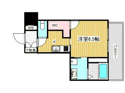 プライムレジデンス神戸・県庁前(1K/3階)の間取り写真