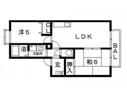 サラマンカ(2LDK/1階)の間取り写真