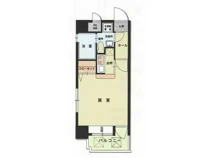 エステートモア白金クロス(1K/7階)の間取り写真