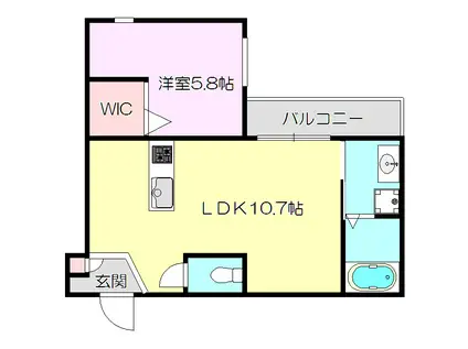 アヴェイル淡路(1LDK/3階)の間取り写真