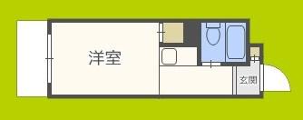 アップル天王寺(1K/5階)の間取り写真