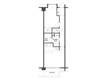 ガーデン目黒平町(1LDK/3階)の間取り写真