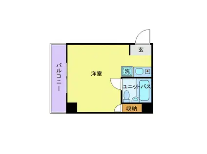 ジュネパレス相模原第21(ワンルーム/3階)の間取り写真