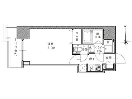 S-RESIDENCE谷町五丁目(1K/10階)の間取り写真