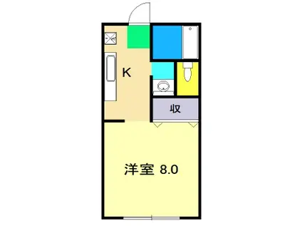 コーポ四季(1K/1階)の間取り写真