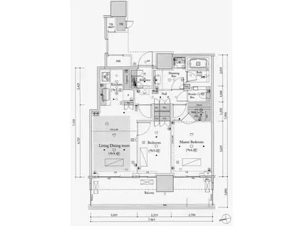 パークコート浜離宮ザタワー(2LDK/19階)の間取り写真