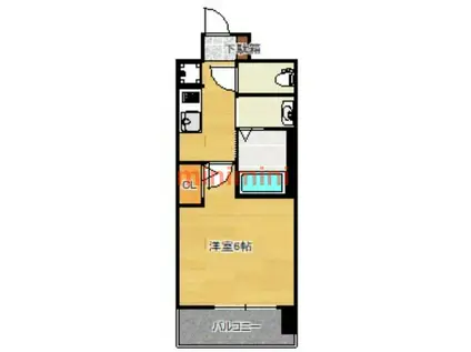 エステムコート新大阪XVフロウ(1K/7階)の間取り写真