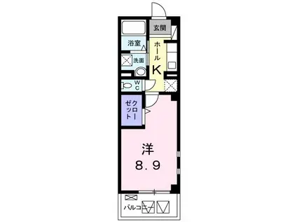 ラ・フォート(1K/3階)の間取り写真