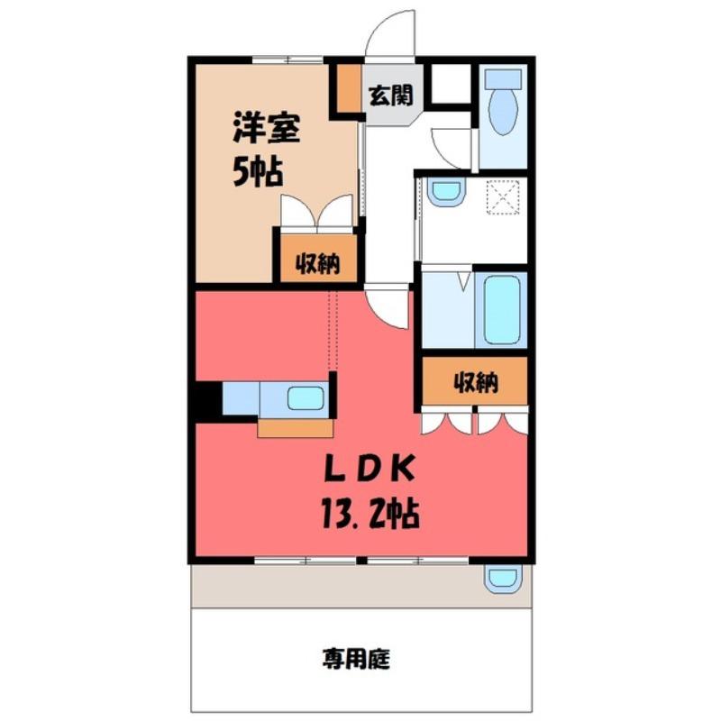 フォーシーズンフォレスト(1LDK/1階)の間取り写真