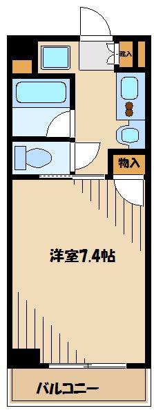 プライムハウス(1K/2階)の間取り写真