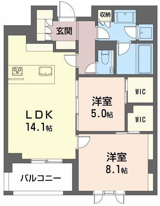 シャーメゾンステージ香櫨園(2LDK/3階)の間取り写真