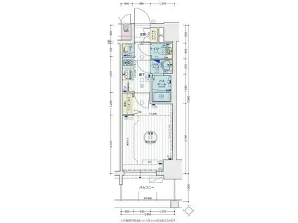 エステムコート名古屋グロース(1K/2階)の間取り写真