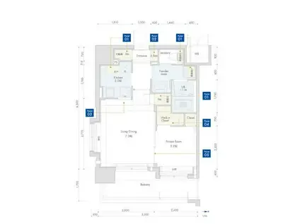 ネストピア唐人町駅前(1LDK/10階)の間取り写真
