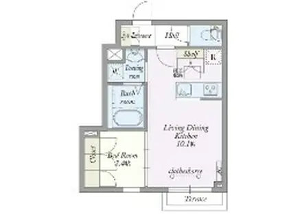 VIELL(1LDK/1階)の間取り写真