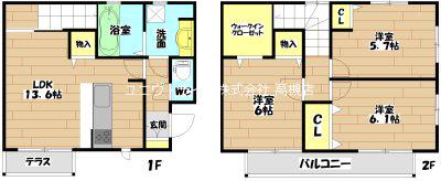 SAINT-FLEUR(3LDK/1階)の間取り写真
