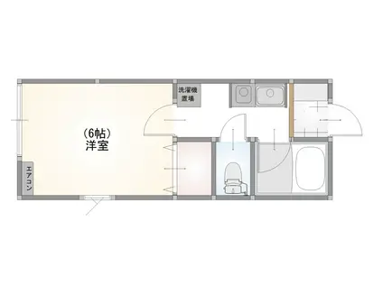 レジデンス花菜(1K/1階)の間取り写真