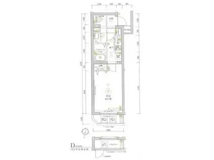 クレヴィスタ赤羽(1K/1階)の間取り写真