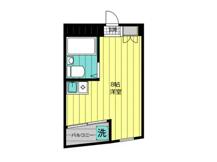 アパートメント石原(ワンルーム/3階)の間取り写真