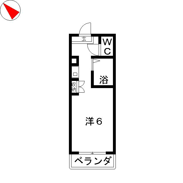 メトロポリタン37(ワンルーム/1階)の間取り写真