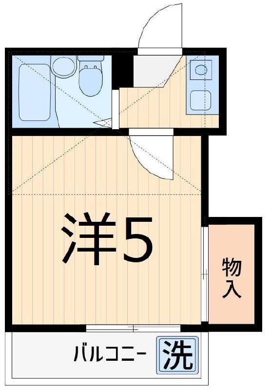 T`Sフラット柴又(1K/1階)の間取り写真