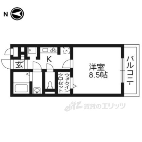 エトワールシャトレ(1K/1階)の間取り写真